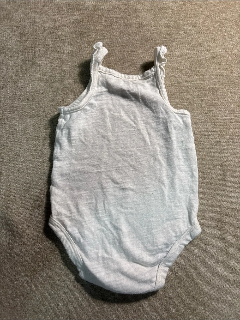 Carter's White Sleeveless Baby Bodysuit